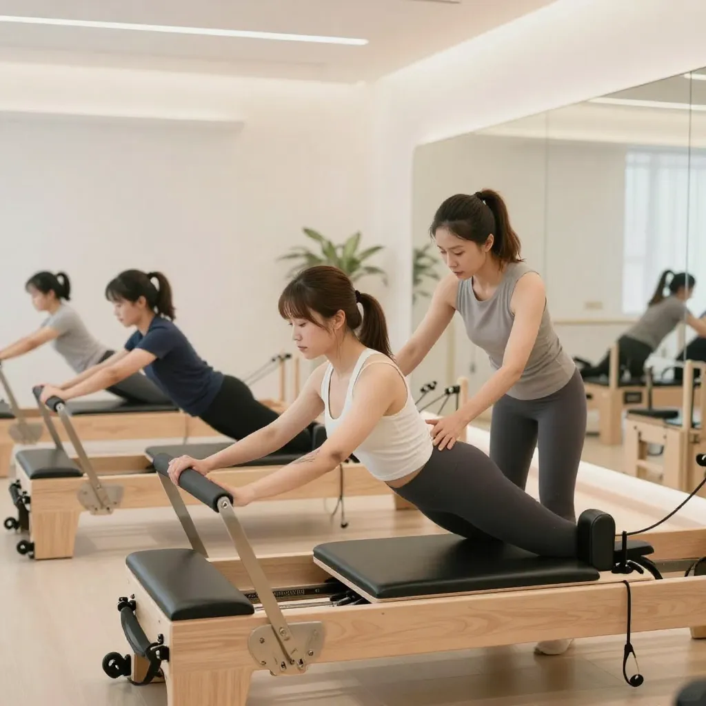 Instructor guiding student